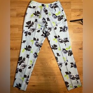 Harold's Blue floral Silk dress pants size 6
